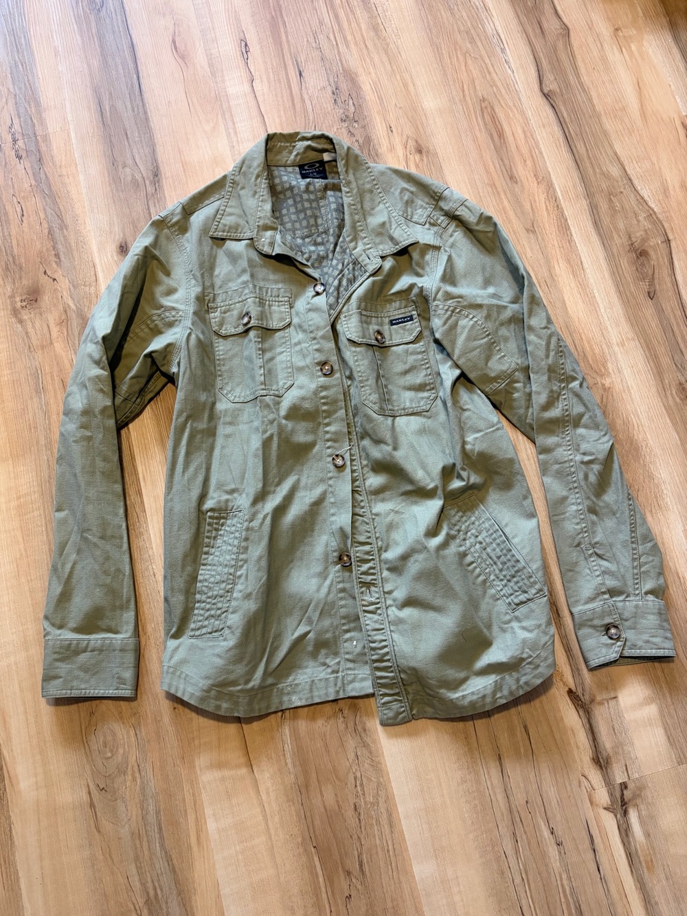 Oakley Light Olive Utility Jacket with Button Front